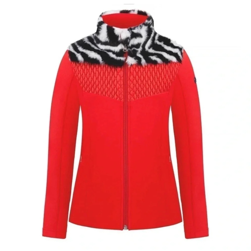 POIVRE BLANC Red Stretch Hybrid Fleece Jacket